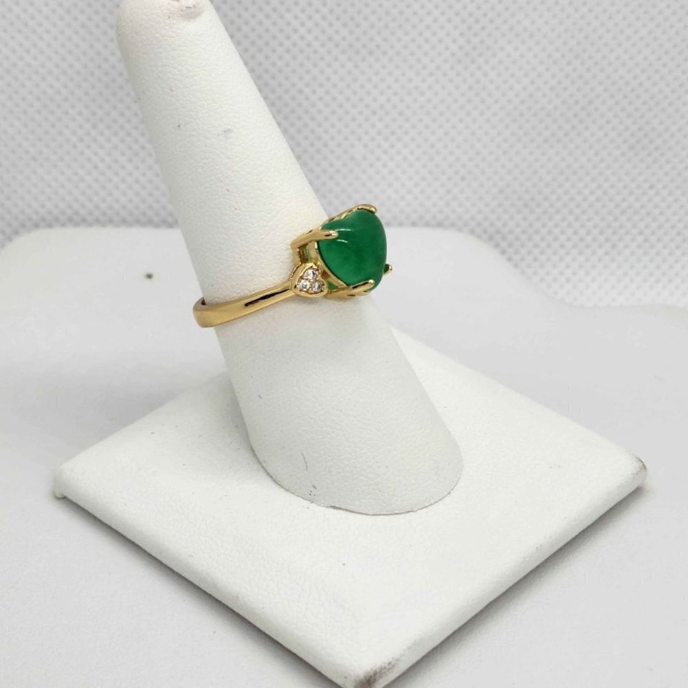 Brand NEW   Jade Hearts  Ring - Picture 3 of 4
